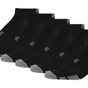 Men's Resistor Lo Cut Six Pack Socks by Under Armour LG 9-12 1/2,black