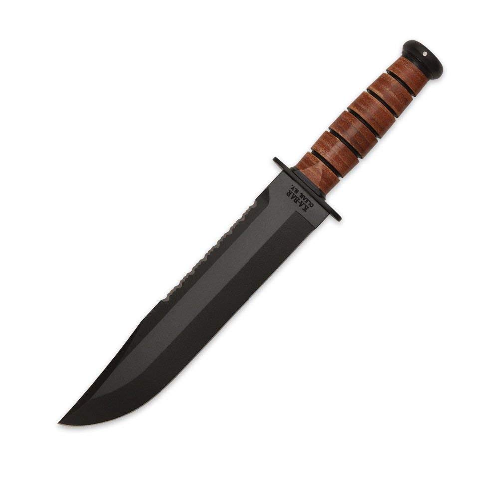 Ka-Bar Leather Handled Big Brother Knife