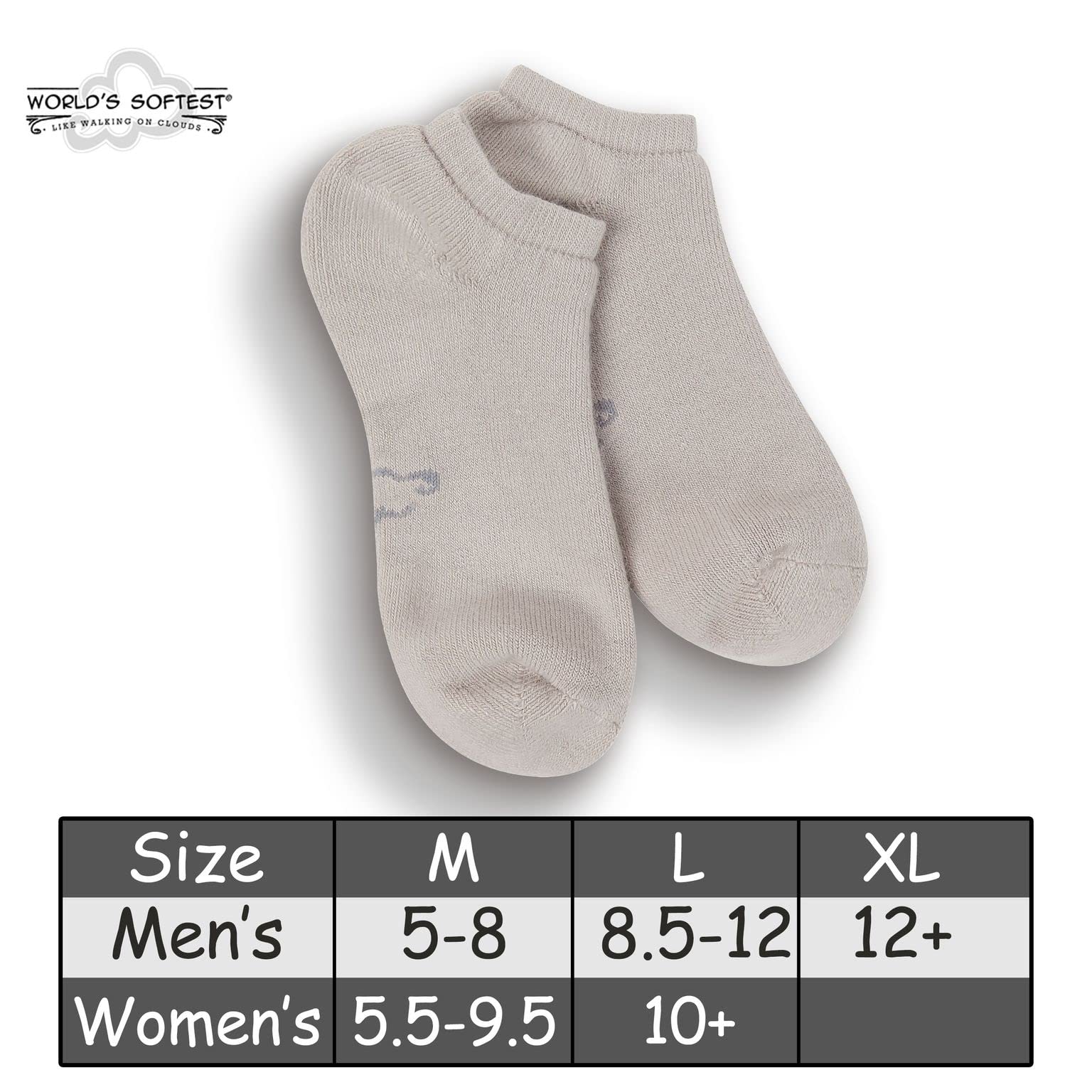 World's Softest Socks Classic Low - Comfortable Mens Socks (as1, alpha, l, regular, regular, Stone)