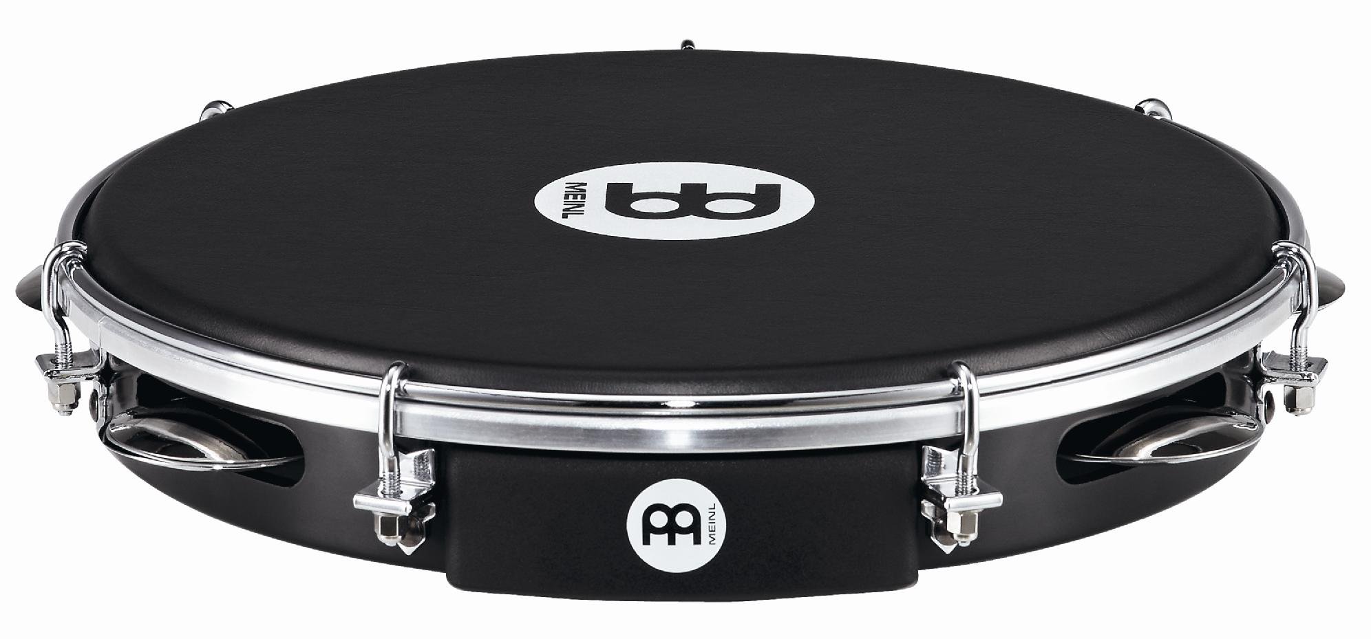 Meinl Percussion PA10ABS-BK-NH 10-Inch ABS Plastic Pandeiro with Napa Head, Black