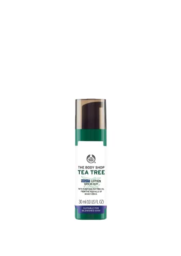 The Body Shop Tea Tree Hydrating Night Lotion, For Blemished Skin, 1 FL OZ, Vegan