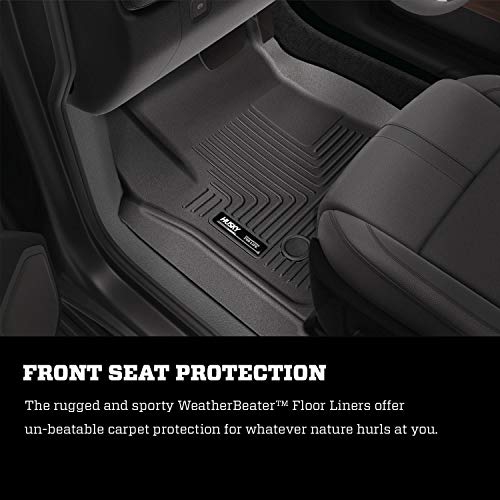 Husky Liners Weatherbeater Floor Mats | Fits 2011 - 2014 Ford Explorer | Front & 2nd Row, 3-pc Black - 98761