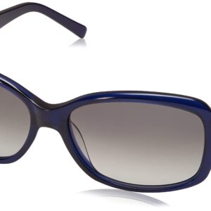 Kate Spade New York Annika/S Rectangular Sunglasses, Navy / Y7 Gray Gradient Lens, 56 mm