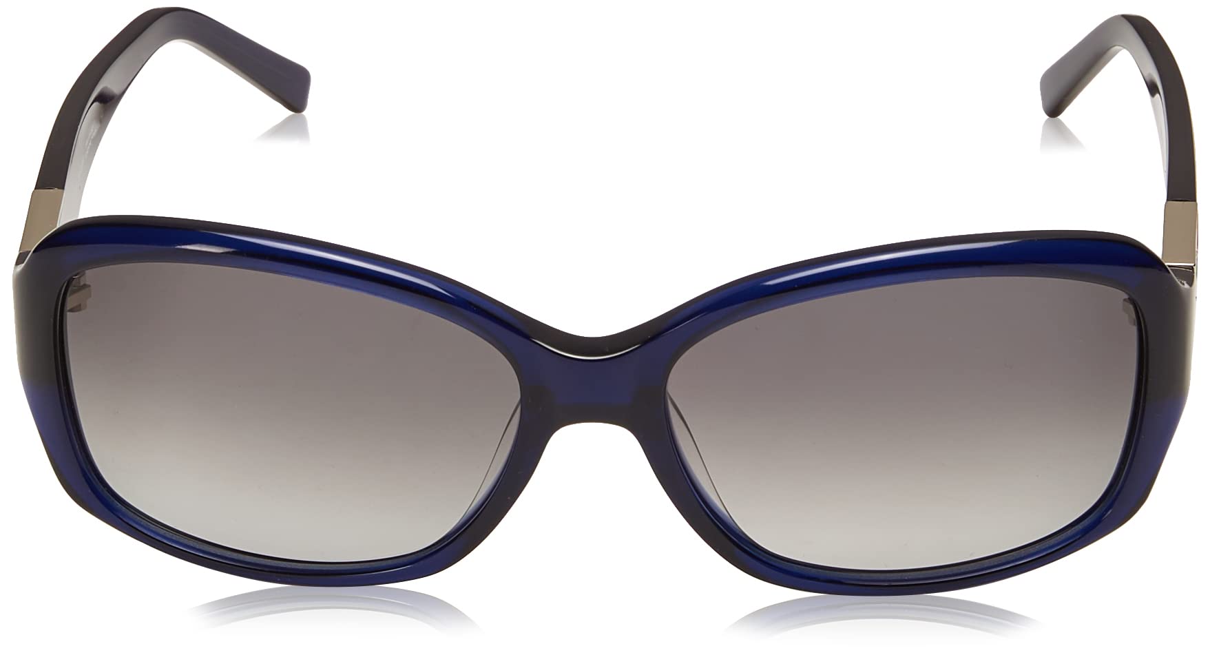 Kate Spade New York Annika/S Rectangular Sunglasses, Navy / Y7 Gray Gradient Lens, 56 mm