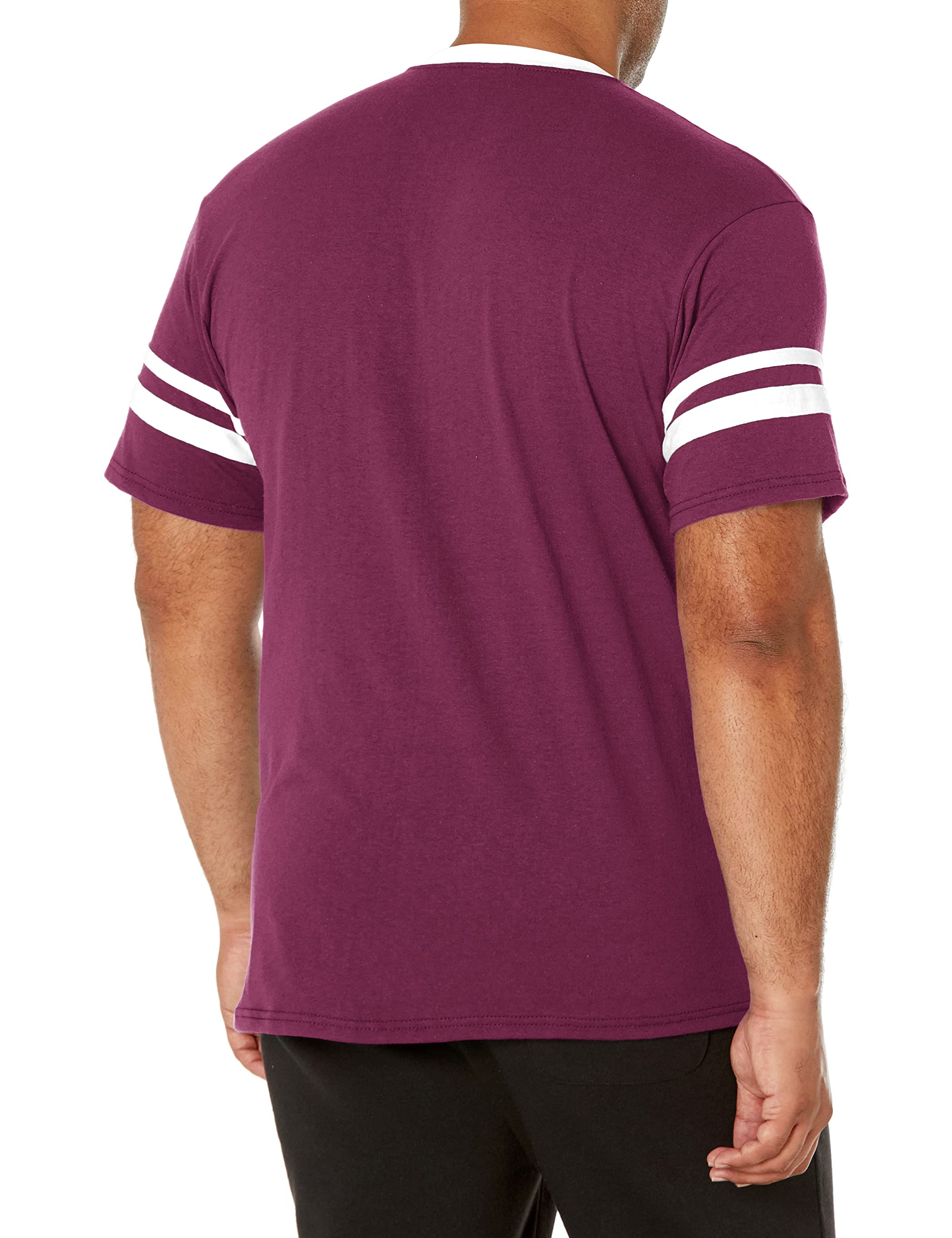 Augusta Sportswear Men's Sleeve Stripe Jersey, MAROON/WHITE, X-Large