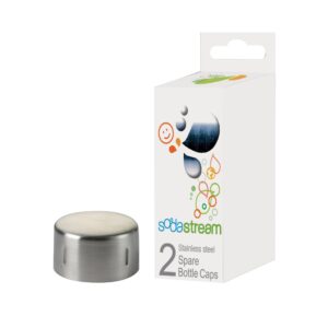 sodastream 2-pack bottle caps, metal