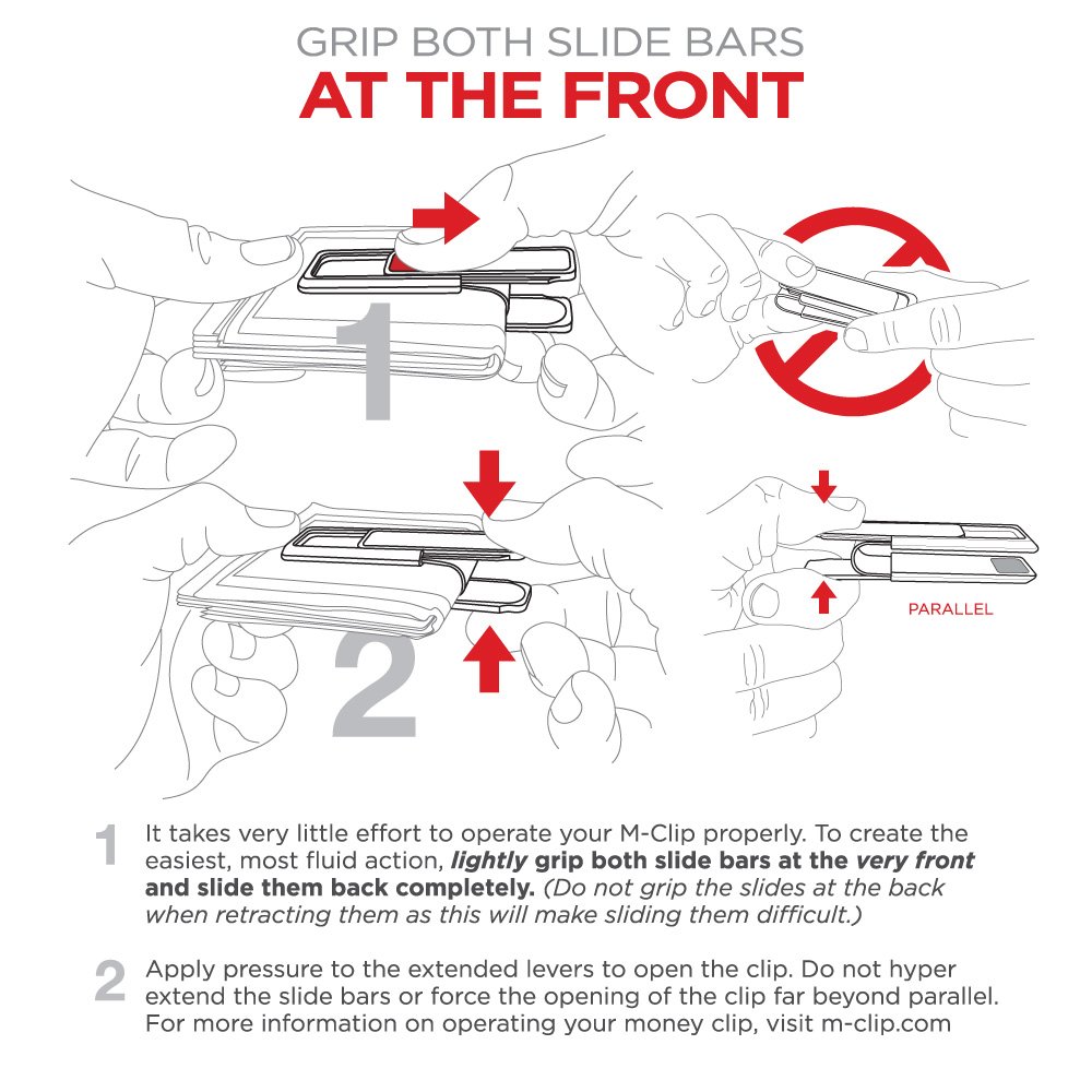 M-Clip Carbon Fiber and Stainless Money Clip - Cash and Credit Card Holder - Minimalist Slim Wallet Alternative