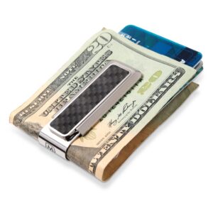 M-Clip Carbon Fiber and Stainless Money Clip - Cash and Credit Card Holder - Minimalist Slim Wallet Alternative