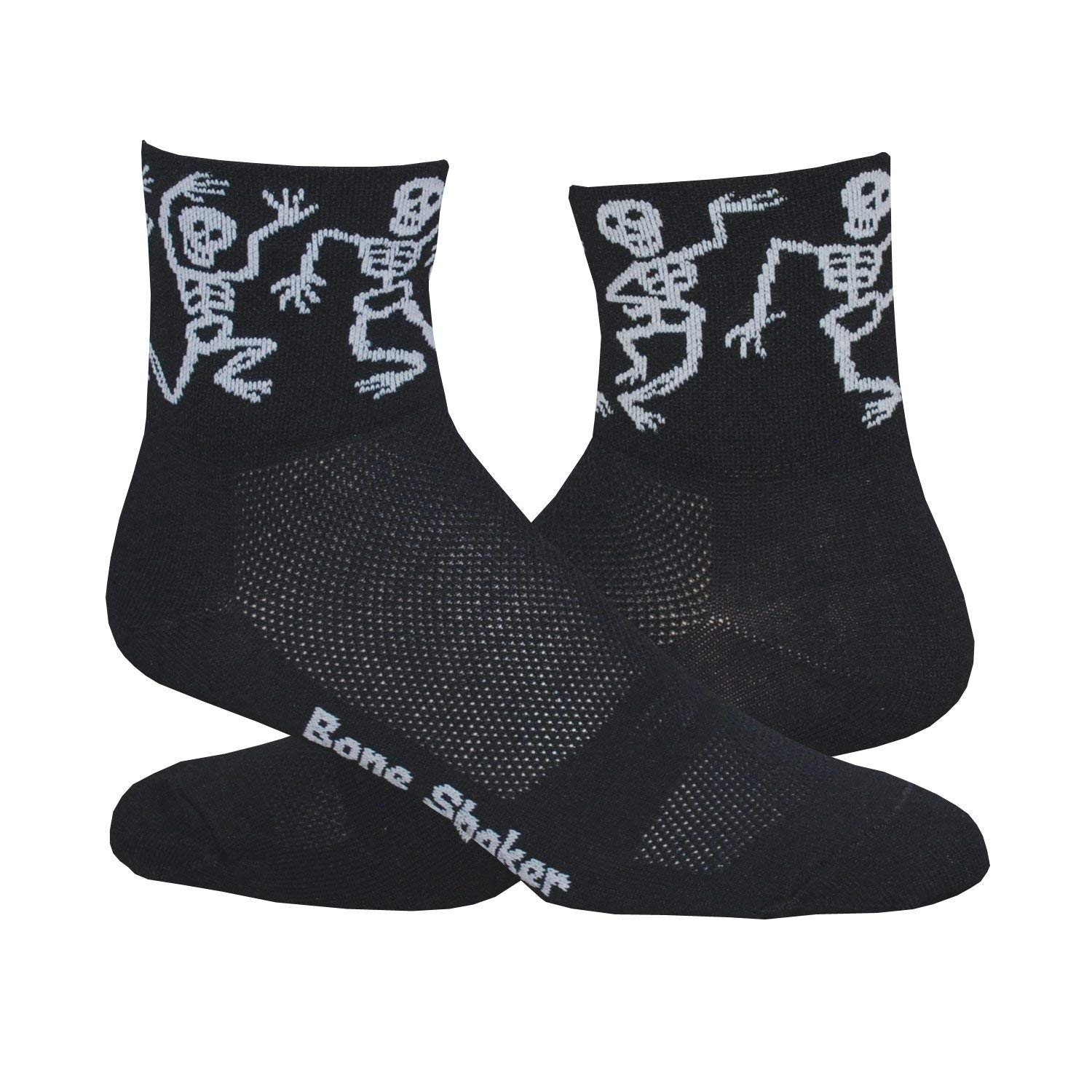 DeFeet Men's Aerator Bone Shaker Sock, Black, Large