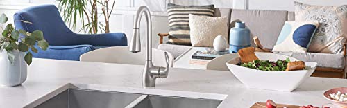 Moen CA87011SRS Single Handle Kitchen Faucet with Pullout Spray from the Kleo Collection, Spot Resist Stainless