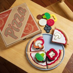 Melissa & Doug Felt Food Mix 'n Match Pizza Play Food Set (42 pcs) - Felt Pizza Play Set For Kids Kitchen, Pretend Play Pizza, Felt Pizza Toy For Toddlers And Kids Ages 2+