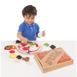 Melissa & Doug Felt Food Mix 'n Match Pizza Play Food Set (42 pcs) - Felt Pizza Play Set For Kids Kitchen, Pretend Play Pizza, Felt Pizza Toy For Toddlers And Kids Ages 2+