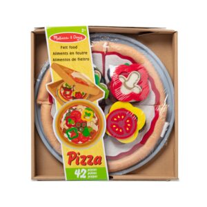 Melissa & Doug Felt Food Mix 'n Match Pizza Play Food Set (42 pcs) - Felt Pizza Play Set For Kids Kitchen, Pretend Play Pizza, Felt Pizza Toy For Toddlers And Kids Ages 2+