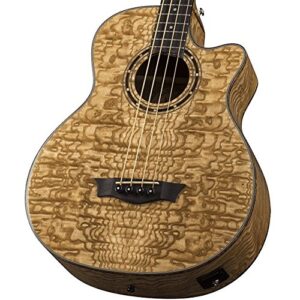 Dean EQA Exotica Quilt Ash Acoustic-Electric Guitar, Gloss Natural