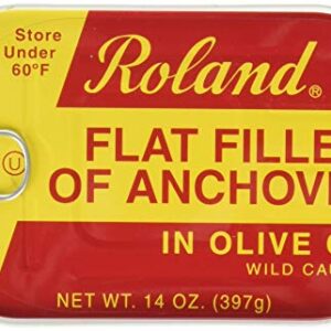 Roland Wild Caught Flat Fillets of Anchovies in Olive Oil 14 oz