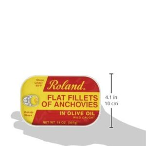 Roland Wild Caught Flat Fillets of Anchovies in Olive Oil 14 oz