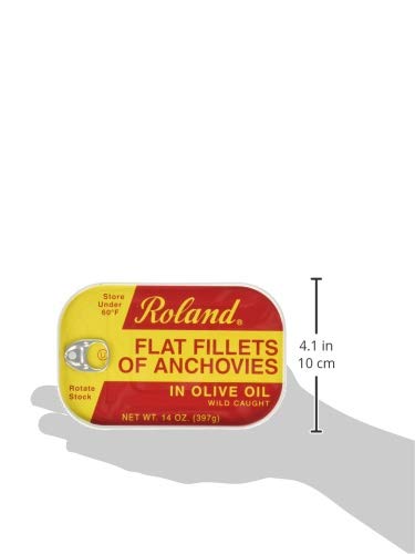 Roland Wild Caught Flat Fillets of Anchovies in Olive Oil 14 oz