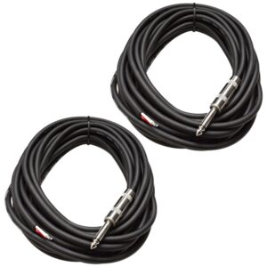 Seismic Audio QRW25Pair 25-Feet Raw Wire to 1/4-Inch Speaker Cable, 16 Guage, PA/DJ/Home Audio