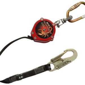 Miller Honeywell Home Miller Scorpion 9-Foot Personal Fall Limiter with Twist-Lock Carabiner/Swivel Shackle and Locking Snap Hook, 310 lb. Capacity (PFL-4-Z7/9FT), Red