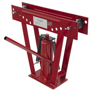 BIG RED T31202 Torin Hydraulic Pipe/Tube Bender with Adjustable Rollers and 6 Cast Iron Dies, 12 Ton (24,000 lb) Capacity, Red