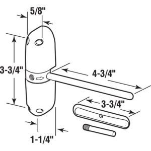 Prime-Line KC60HD Safety Spring Door Closer – Easy to Install to Convert Hinged Doors to Self-Closing – Diecast Construction, 4-1/4 In. Satin Chrome, Non-Handed (Single Pack)