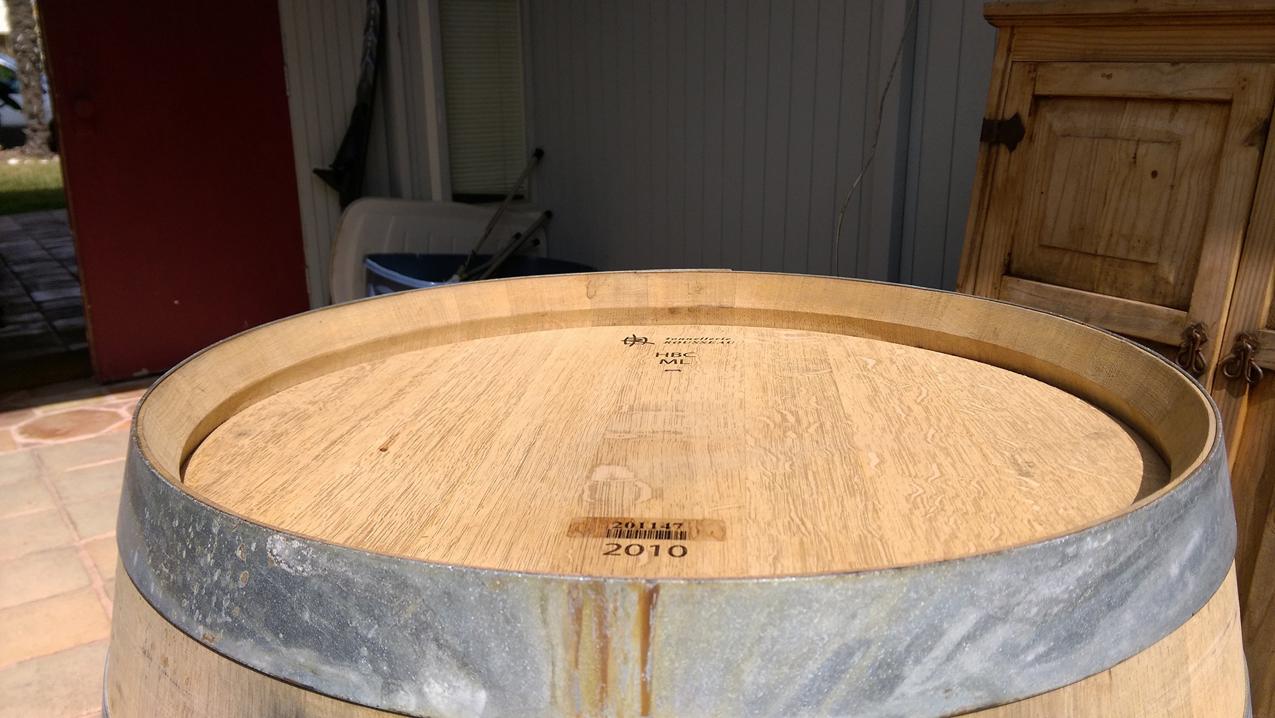 CUGHYS Used Wine Barrel Solid Oak from Napa Valley by Wine Barrel Creations9