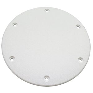 t-h marine dssdp-1-2-dp designer series screw down deck plates, 6" outer diameter / 4.5" cutout hole - white