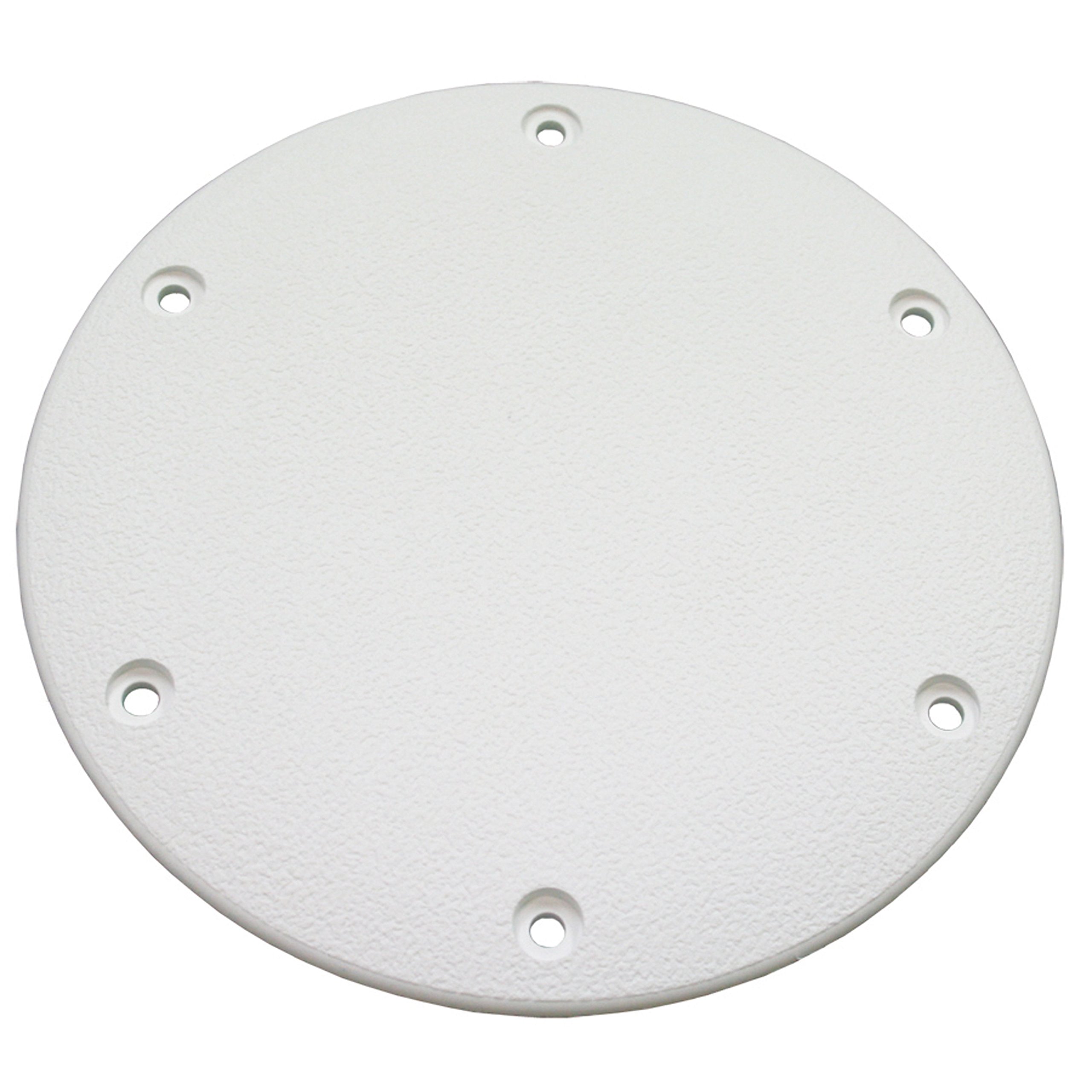 T-H Marine DSSDP-1-2-DP Designer Series Screw Down Deck Plates, 6" Outer Diameter / 4.5" Cutout Hole - White