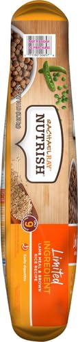 Rachael Ray Nutrish Limited Ingredient Lamb Meal & Brown Rice Recipe, Dry Dog Food, 14 Pound Bag (Packaging Design May Vary)