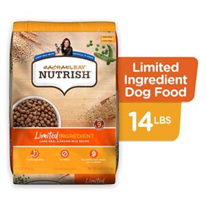 Rachael Ray Nutrish Limited Ingredient Lamb Meal & Brown Rice Recipe, Dry Dog Food, 14 Pound Bag (Packaging Design May Vary)