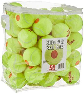 tourna orange dot stage 2 low compression tennis balls (50 balls)