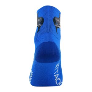 DeFeet Men's Aerator Attack Sock, Blue, Medium