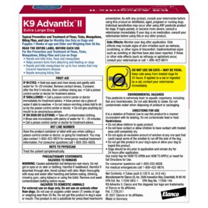 K9 Advantix II XL Dog Vet-Recommended Flea, Tick & Mosquito Treatment & Prevention | Dogs Over 55 lbs. | 4-Mo Supply