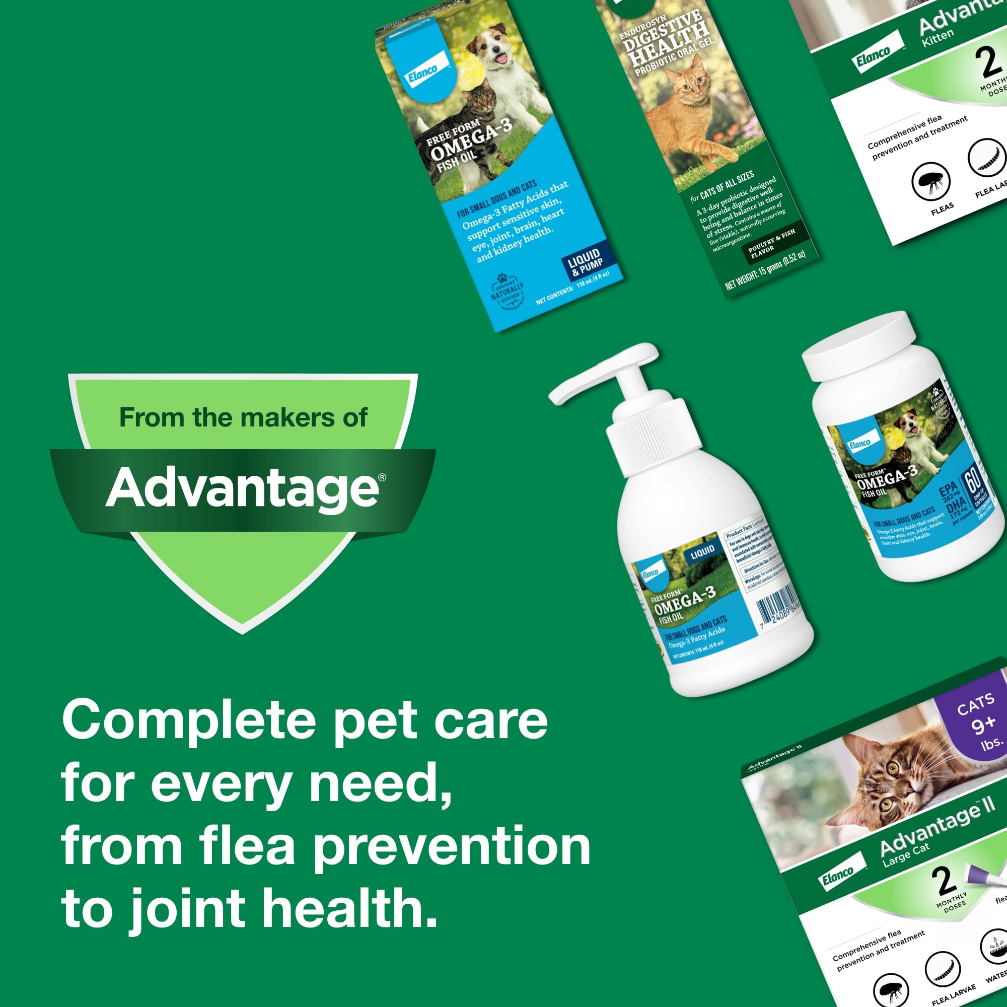 Advantage II Small Cat Vet-Recommended Flea Treatment & Prevention | Cats 5-9 lbs. | 4-Month Supply