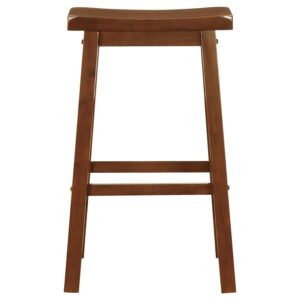 Wooden 29" Bar Stools, Chestnut (Set of 2)