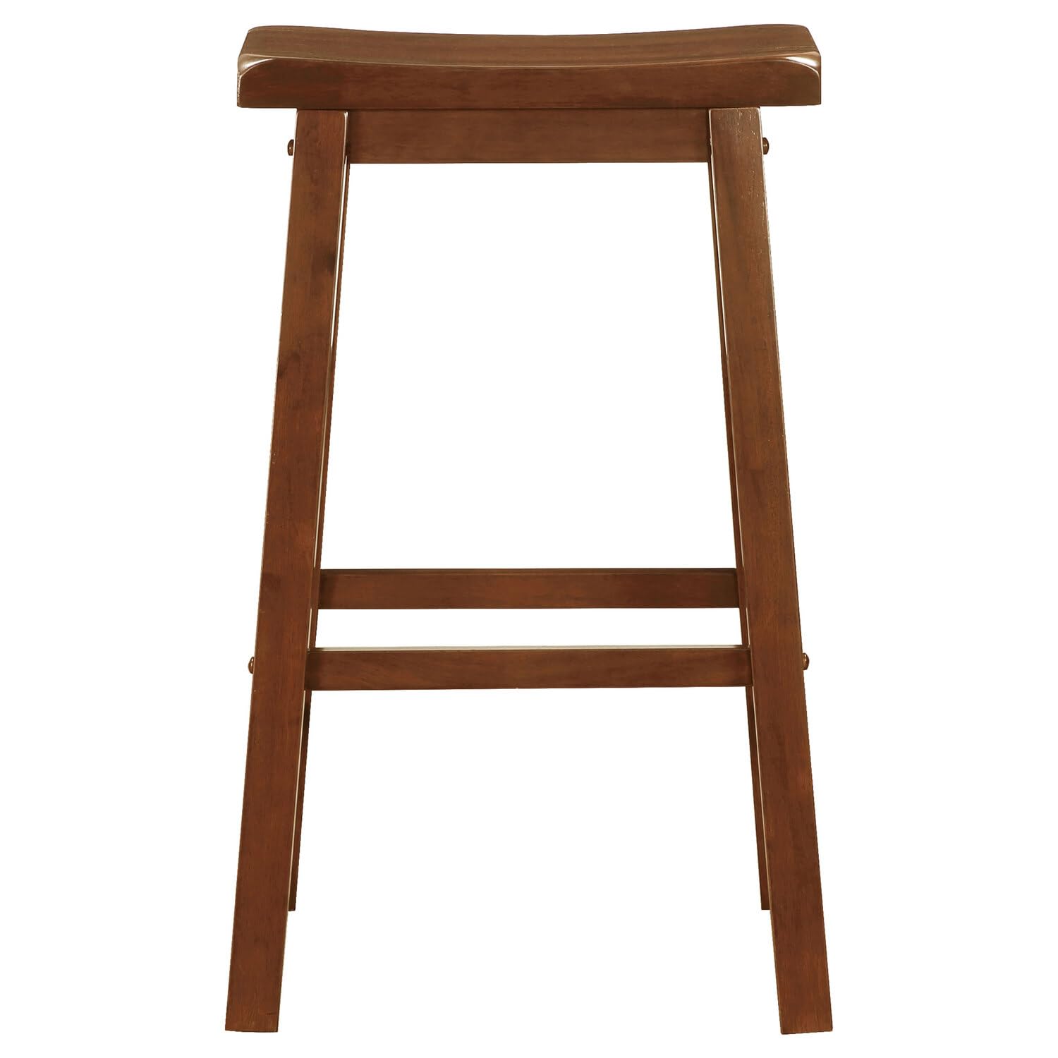 Wooden 29" Bar Stools, Chestnut (Set of 2)