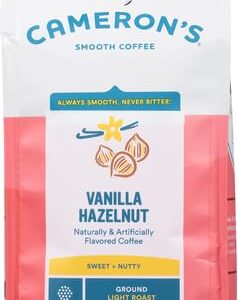 Cameron's Coffee Roasted Ground Coffee Bag, Flavored, Vanilla Hazelnut, 12 Ounce