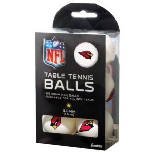 Franklin Sports Arizona Cardinals Table Tennis Balls - NFL Team Table Tennis Balls - Official Team Logos and Colors - Fun NFL Game Room Accessories