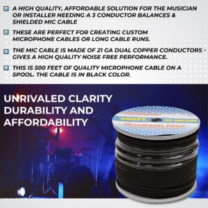 Seismic Audio Speakers Microphone Cable, Build Your Own Mic Cable, Spool of 500 Feet Cable