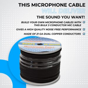 Seismic Audio Speakers Microphone Cable, Build Your Own Mic Cable, Spool of 500 Feet Cable