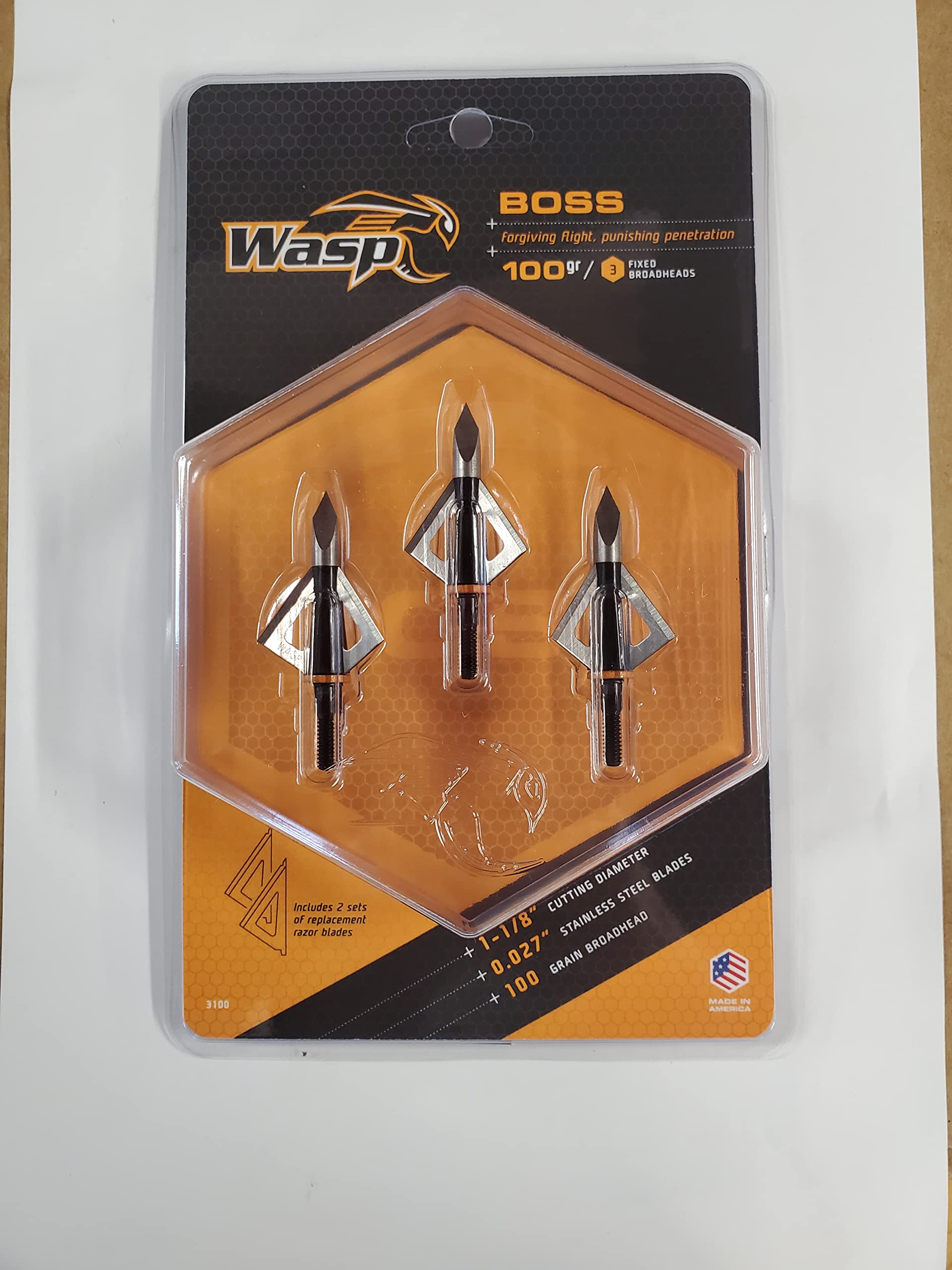 Wasp Boss SST 3 Blade Broadhead - 100 grain