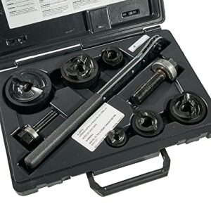 Klein Tools 53732SEN Knockout Punch Set with Wrench, Electrical Conduit Hole Cutter 1/2-inch to 2-inch