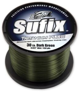 sufix tritanium plus 1-pound spool size fishing line (dark green, 40-pound)