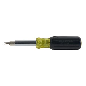 Klein Tools 32527 Multi-Bit Screwdriver / Nut Driver, 11-in-1 with Phillips, Slotted, Square, and Schrader Bits and Nut Drivers