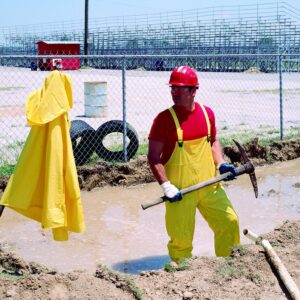 MCR Safety O703L Squall PVC Single Ply 3-Piece Rainsuit, Yellow, Large