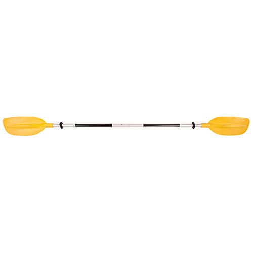 Carlisle Paddles Day Tripper 2-Piece Aluminum Kayak Paddle (Yellow/Black, 230 cm)