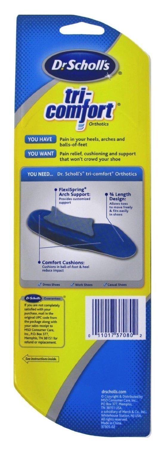 Dr Scholl's Tri Comfort Orthotics for Women - Size (6-10)