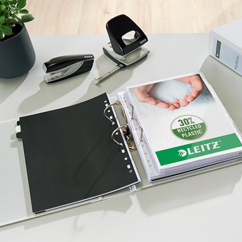 Leitz 180° A4 Plastic Lever Arch File 80mm White - Pack of 3