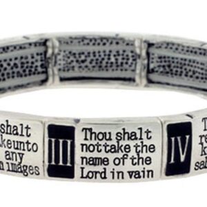 4030037 10 Commandments Stretch Bracelet Christian Scripture Religious Thou