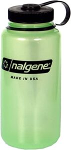 nalgene tritan wide mouth glow 32 oz. water bottle - green